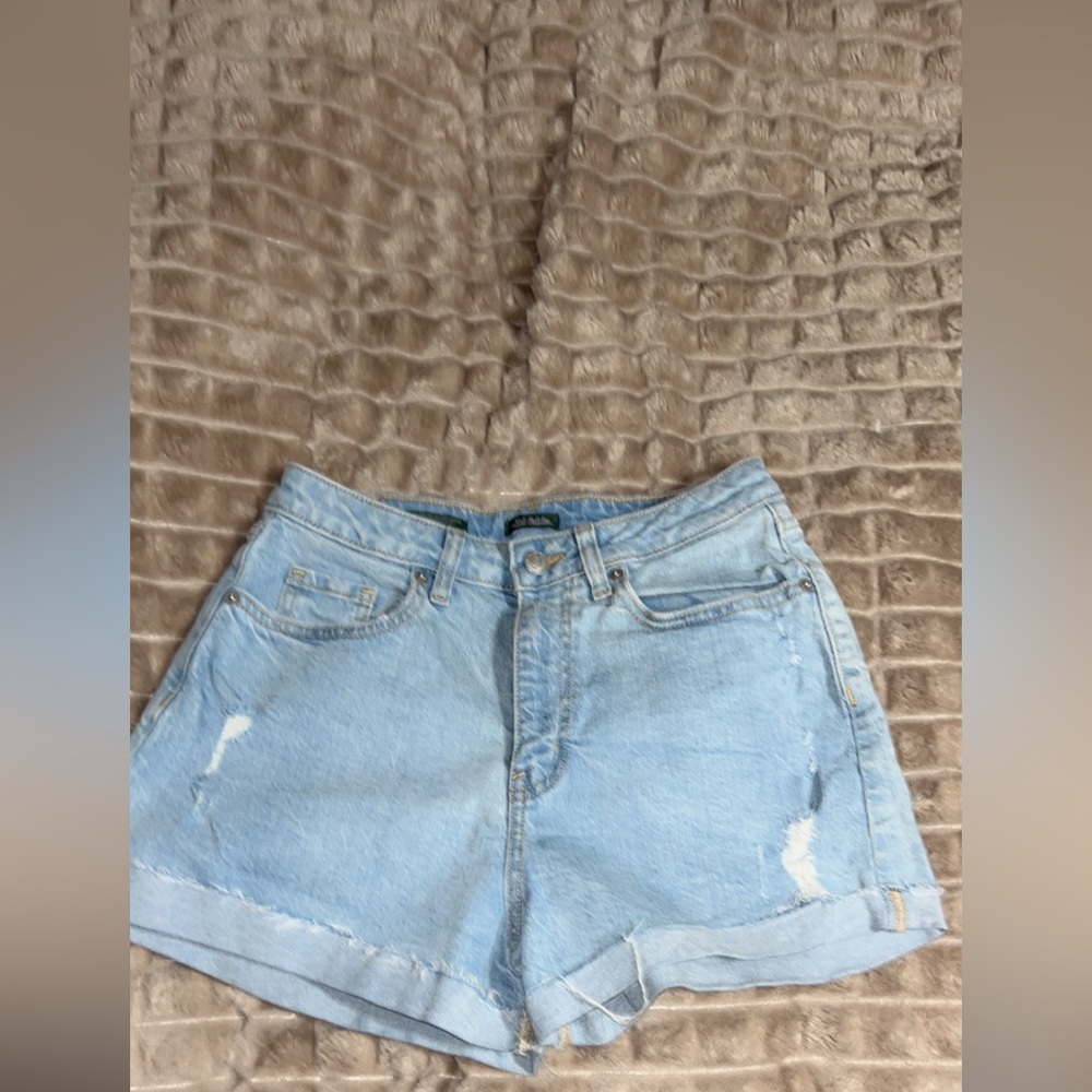 High waist size 4 Light Wash Denim Women's Shorts